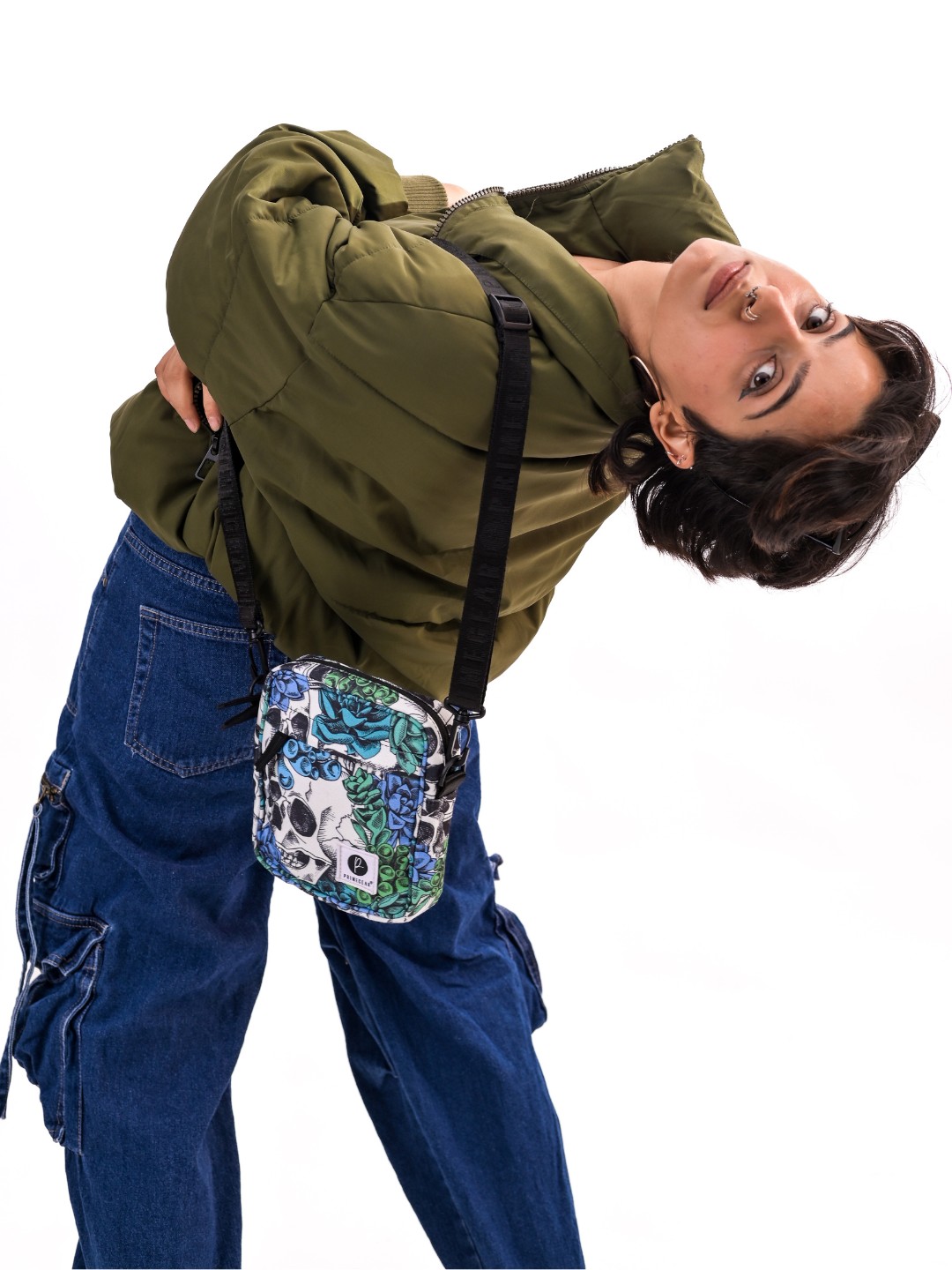 Floral Skull Sling Bag thumbnail 3