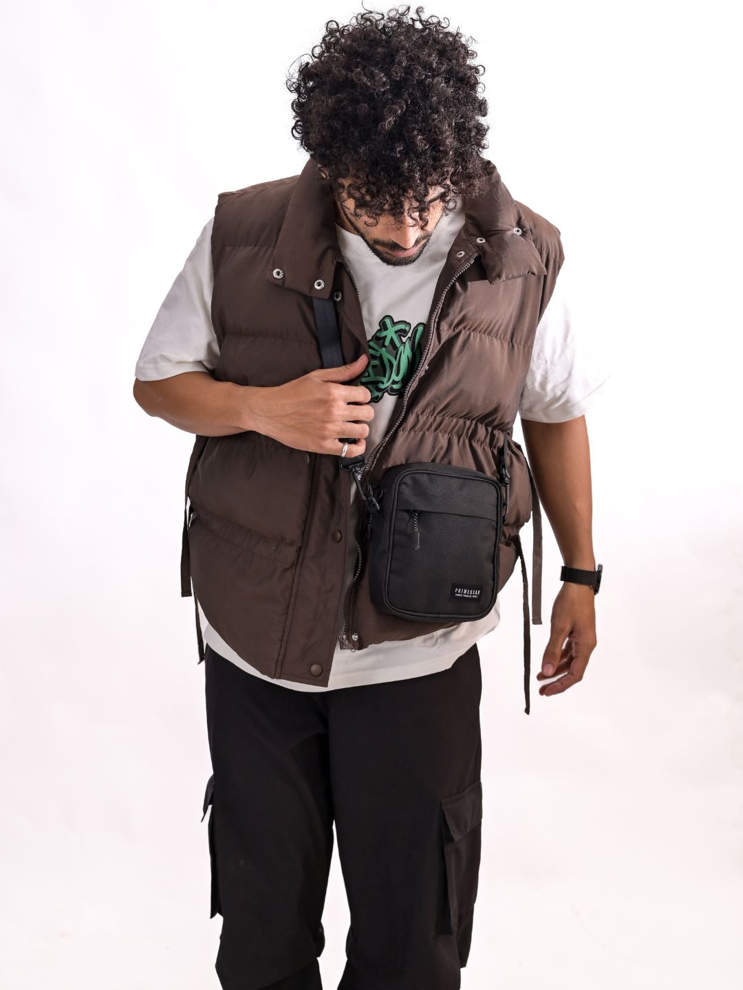 Waterproof Sling Bag — Black thumbnail 4